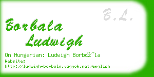 borbala ludwigh business card